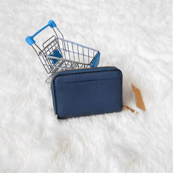 Michael Kors Fulton Zip Around Coin Case Denim - Picture 4 of 14